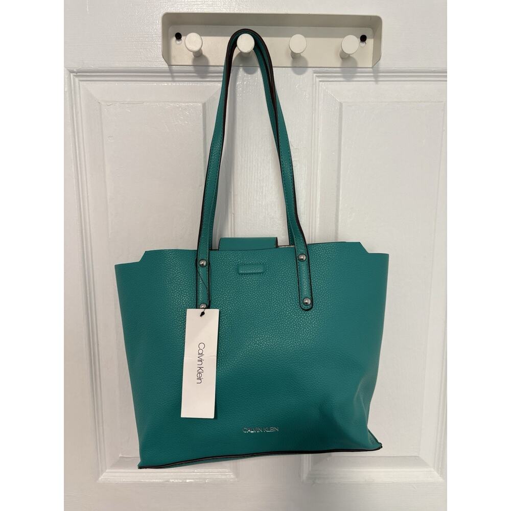 Calvin Klein Teal Tote Bag Large NWT